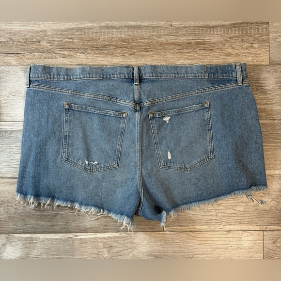 Abercrombie & Fitch~ Women’s The Mom Denim Distressed Shorts High Rise Size 24‎ - Picture 5 of 9